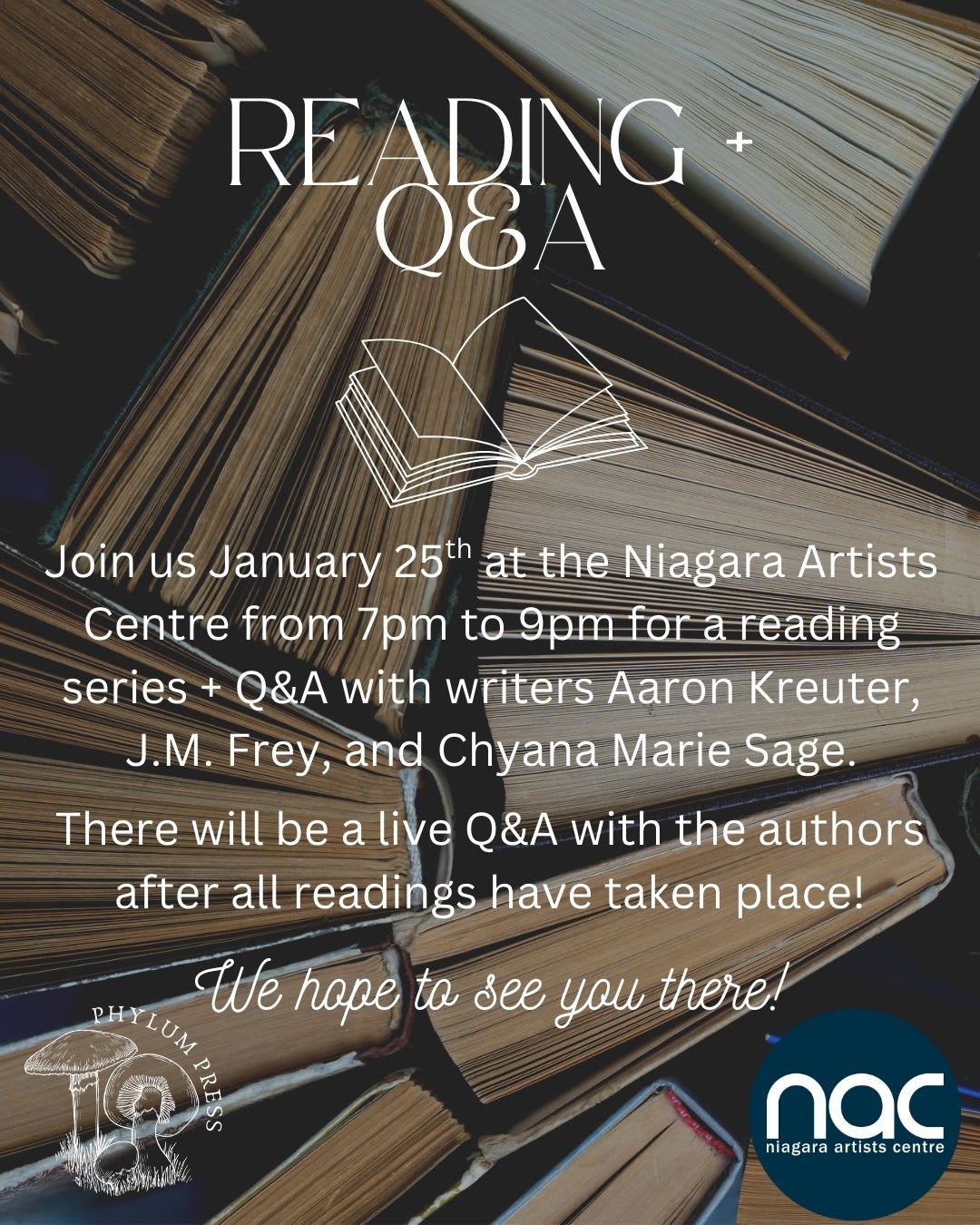 Aaron Kreuter, J.M. Frey, Chyana Marie Sage - Reading/Q+A