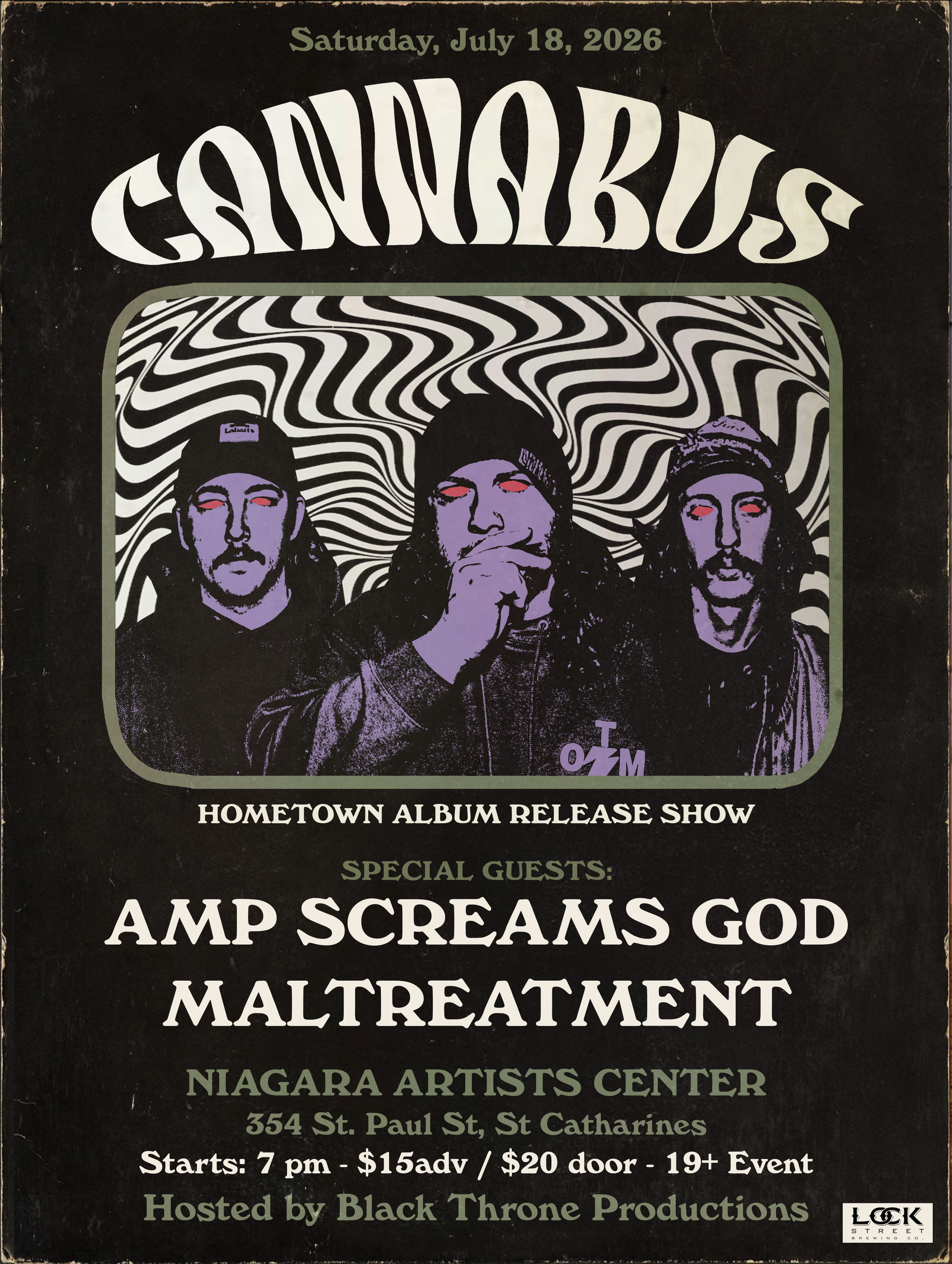 Cannabus Album Release with Amp Screams God and Maltreatment